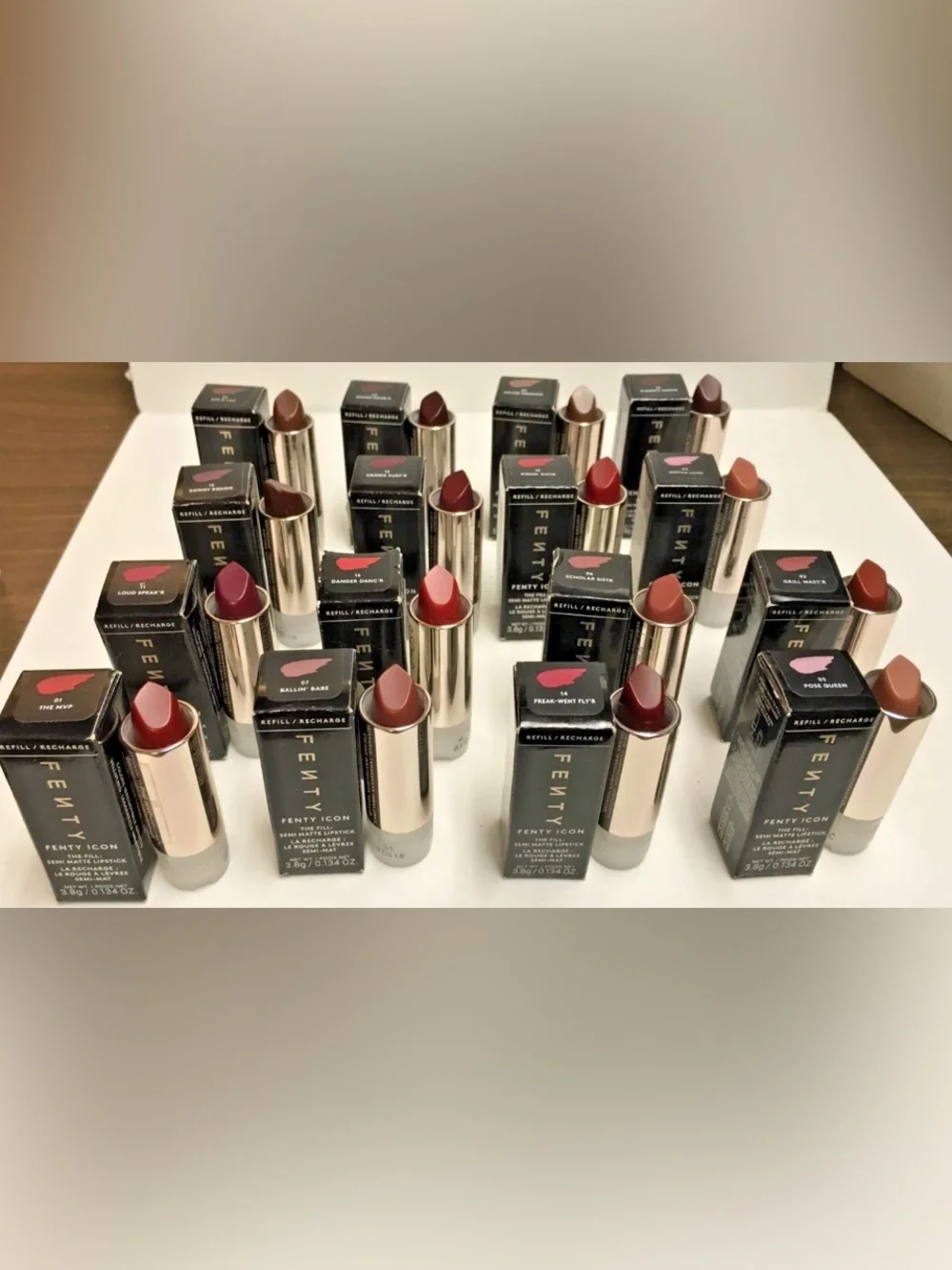 FENTY BEAUTY Icon The Fill Semi-Matte Refillable Lipstick in Kissin’ Kutie NIB